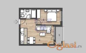 Dvosoban stan u kvalitetnoj zgradi na Salajci, 42m2