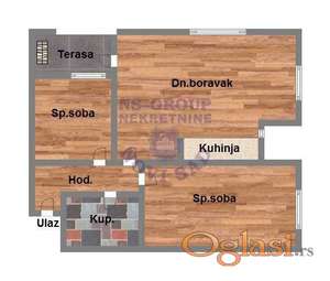 Trosoban satn u izgradnji - Stari Majur 58m2