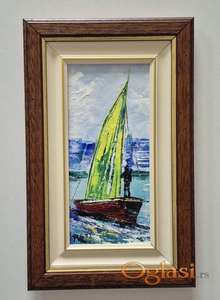Ulje na platnu - Na jedrilici, prelepa slika!