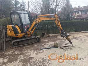 Mini bager kopanje rusenje kamion kiper kamion korpa odvoz