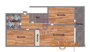 Odličan dvoiposoban stan na Telepu! 47m2