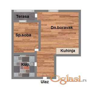 Dvosoban 43m2 Telep