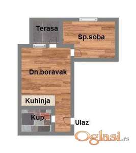 Jednoipsoban, 34m2 Bulevar Evrope