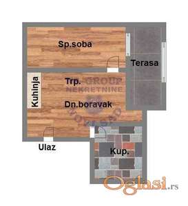 Dvosoban 41m2 Mišeluk