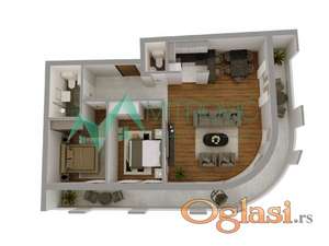 Petrovaradin - Dvoiposobanstan, 41 m2  