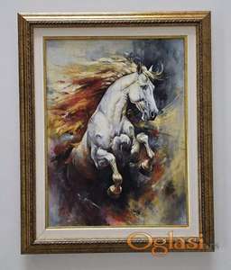 Ulje na platnu - Konj Despot, prelepa slika!