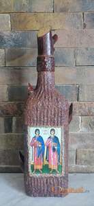 Srdjevdan, Sveti Sergije i Vakho ukrasna slavska flasa