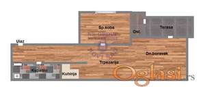 Dvosoban stan u Petrovaradinu,53m2