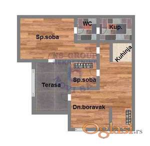 Dvoiposoban stan u izgradnji, 52m2