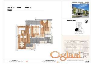 Namešten stan 65 m2