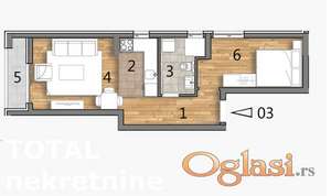 Stan NOVI SAD,TELEP - 40 m2 97200 €, ID: 1098549