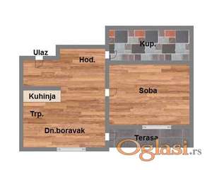 Komforan dvosoban od 40m2 - U mirnom delu Adica -