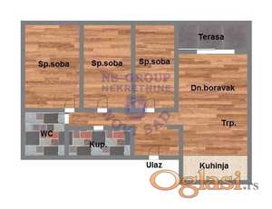 Četvorosoban stan, 82m2, Trandžament