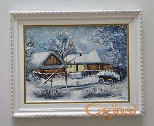 Ulje na platnu - Hej zimo na salasu, prelepo!