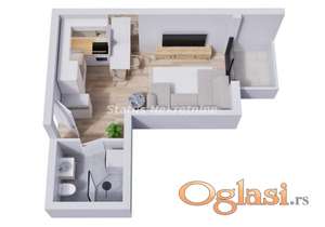 Severni Telep-Lepa Garsonjera 27 m2 u Izgradnji na Top Lokaciji-povrat PDV-065/385 8880