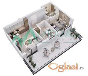 1004829 VRDNIK – STAN 70 m², SMART HOME SISTEM, NOVI STANDARD STANOVANJA 