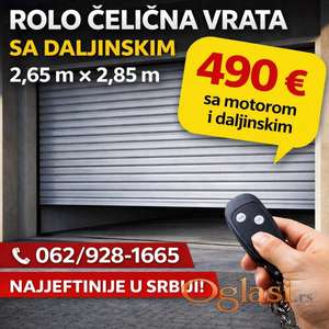 Rolo čelična vrata sa daljinskim 2,65x2,85m sa daljinskim upravljačem