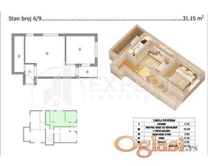 Novogradnja 31m2  Branko Bjegović