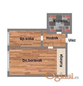 Jednoiposoban stan u izgradnji u Sremskoj Kamenici, 31m2