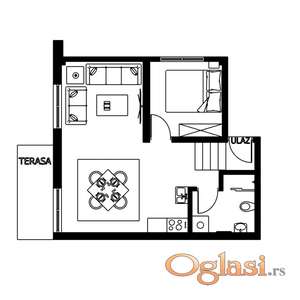 Jednosoban stan 38m² + terasa 4m² | Alpha Twins Alibegovac | Novogradnja | 63.000€