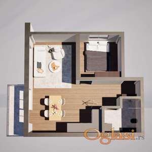 Jednosoban stan 38m² + terasa 4m² | Alpha Twins Alibegovac | Novogradnja | 63.000€