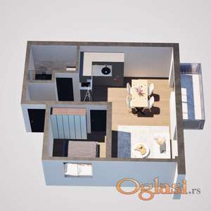 Jednosoban stan 38m² + terasa 4m² | Alpha Twins Alibegovac | Novogradnja | 63.000€