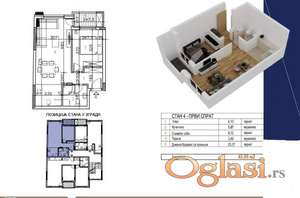Salajka-Jednoiposoban stan 44 m2 na Top lokaciji-mogućnost povrata PDV-a-065/385 8880