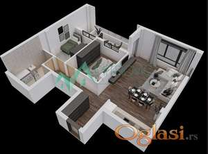 Petrovaradin - Dvoiposoban stan 73 m3 u izgranji 
