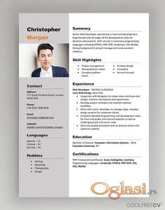 CV - izrada radne biografije na srpskom i engleskom