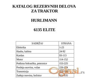 Hurlimann 6135 Elite - Katalog delova