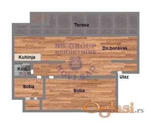 Troiposoban, 94m2, Podbara