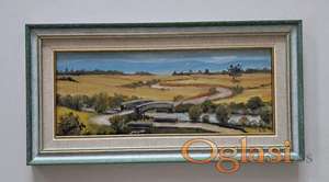 Ulje na lesonitu - Most u polju