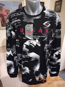 Novi muski pamucni duks Redway u velikom broju 3XL 4XL Crni Novo