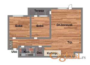 Trosoban 68m2 Bulevar