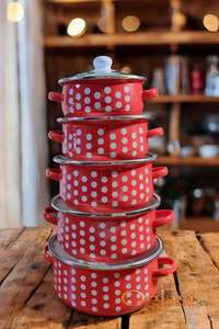 Set emajliranih šerpi Konig 5EM red