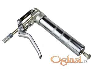 Mazalica rucna od 120 ml  Visokokvalitetni ručni pištolj kapaciteta 120 ml.  Karakteristike proizvoda                                Kapacitet 120 ml  Čvrsta konstrukcija  Jednostavan za upotrebu  Napravljen od čelika i aluminijuma     Novo i ne korišćeno    Ukoliko zelite da porucite 1. Ime i prezime 2. Ulica i broj 3. Postanski broj mesto 4. Kontakt telefon