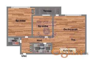 Novogradnja Telep, dvoiposoban stan, 62m2