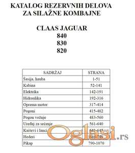 Claas Jaguar 840-830-820 Katalog rezervnih delova