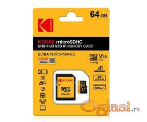 Original Kodak micro SDXC memorija 64GB + adapter