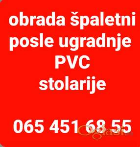 Obrada spaletni posle ugradnje PVC stolarije