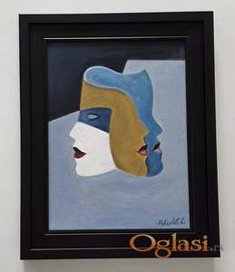 Ulje na platnu - Maske, prelepa slika!