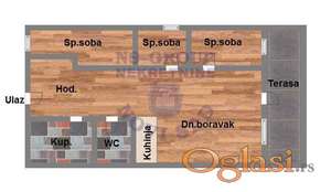 Odličan troiposoban stan na Adicama!