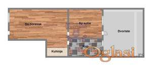 Jednoiposoba stan u izgradnji na Klisi - Mali Beograd - prizemlje