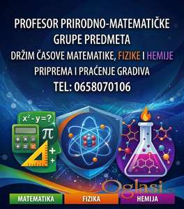 Privatni časovi matematike, fizike i hemije — Iskusni profesor · 065-8070106