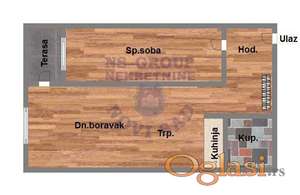 Dvosoban stan na Telepu, 45m2