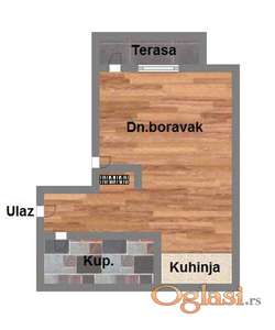 Garsonjera 34m2 Bulevar Patrijarha Pavla