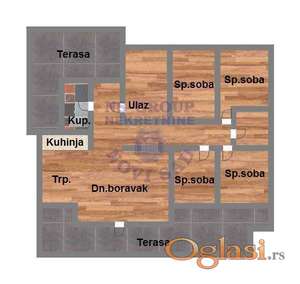 Cetvoroiposoban, 113m2 Klisa