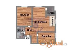 Odličan trosoban stan u izgradnji na Telepu