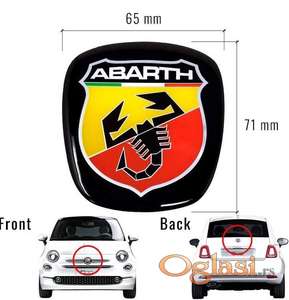 ABARTH prednji/zadnji amblemi za obican Fiat 500