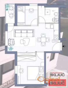 Dvoiposoban sa pdv stan 49 m², Veternička rampa, Novi Sad, 1. sprat